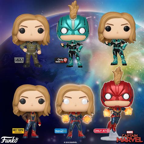 Funko Collectibles Variation Listing Funko Pop Captain Marvel Marvel