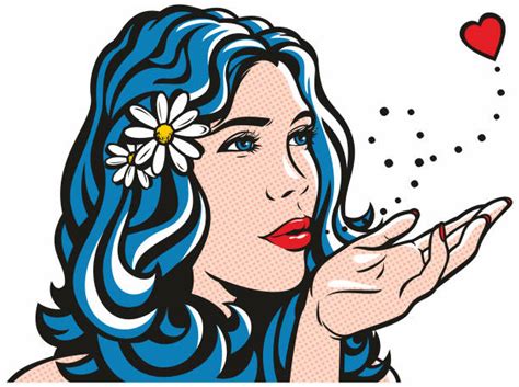 Blowing A Kiss Clip Art Illustrations Royalty Free Vector Graphics