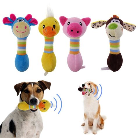 Cute Pet Dog Toys Chew Squeaker Animals Pet Toys Plush Puppy Honking