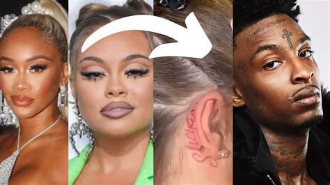 21 Savage Admits He Is Married Latto Gets His Name Tattooed On Her Neck Saweetieand Super Bowl