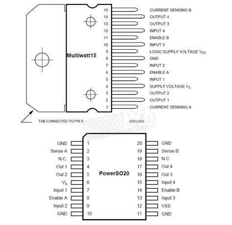 What Is L298 Pinout Of L298 Applications Schematic Di