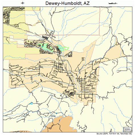 Dewey Humboldt Arizona Street Map 0419145