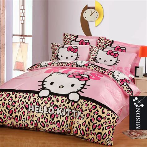 Cute Kids Hello Kitty Duvet Covers Set Twin Full Queen Size Hello Kitty