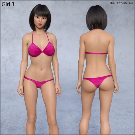 6 sexy girls character morphs for g8f and g8 1f volume 1 daz content by foxy 3d
