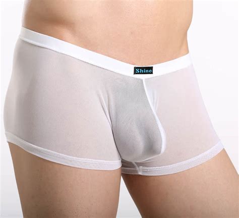 8 Color Of Styles Sexy Mens Underwear Sheer Boxer Shorts Pouch