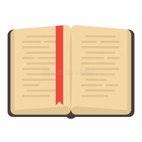 Flat Book Icon Library Books Open Dictionary Page And Encyclopedia On