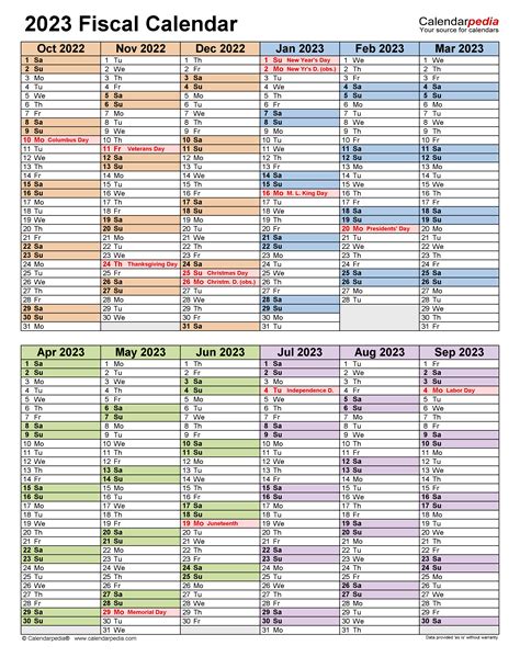 Fiscal Calendars 2023 Free Printable Excel Templates