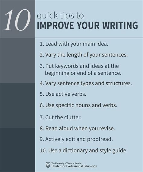 Quick Tips To Improve Your Writing Writing Business Writing Writing