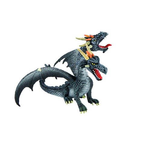 Two Headed Dragon Black Toy Figure