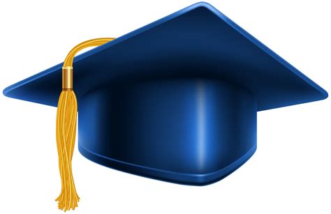 Blue Hd Graduation Cap Png Transparent Background Free Download 45641