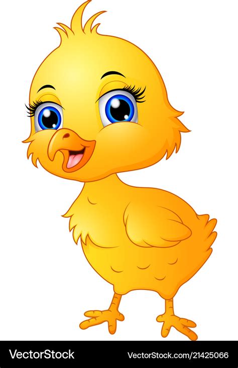 Cute Baby Chicken Cartoon Royalty Free Vector Image