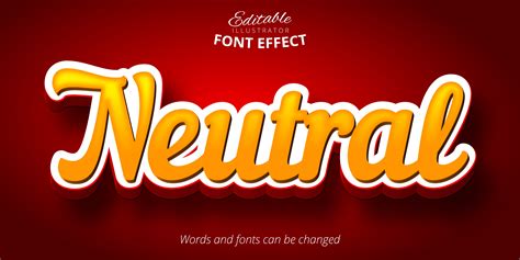 Neutral Script Text 3d Editable Font Effect 952508 Vector Art At Vecteezy