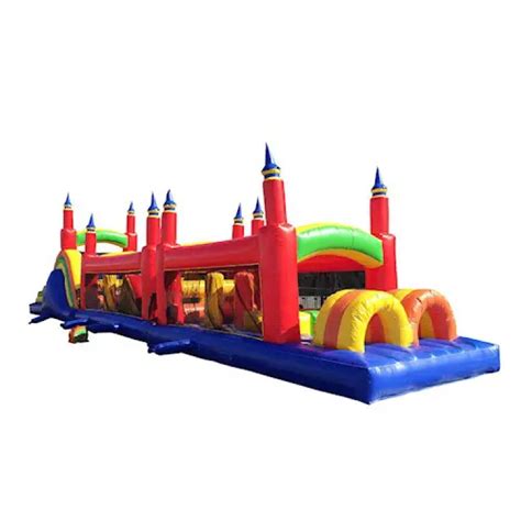 60ft Rainbow Titan Obstacle Course Lakeside Bounce Party Rentals