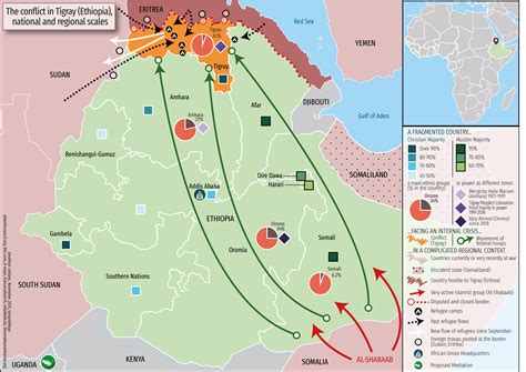 The Conflict In Tigray Ethiopia National And Regional Scale R Mapporn