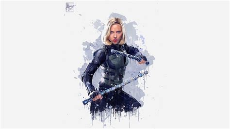 Black Widow In Avengers Infinity War 2018 4k Artwork Wallpaperhd