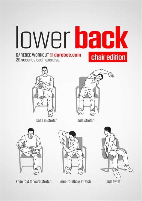 Lower Back Chair Exercises Lower Back Exercises Office Exercise