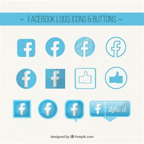 Premium Vector Facebook Logo Icons And Buttons