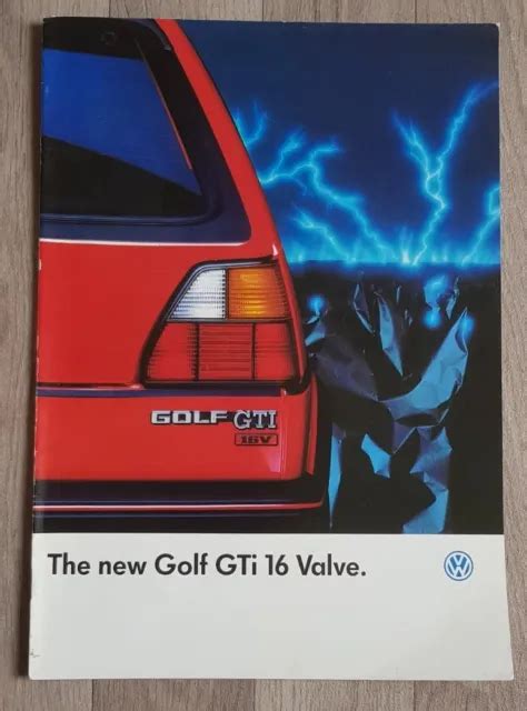 Vw Golf Mk2 Gti And 16v Brochure Dated March 1986 Vgc 2738 Picclick