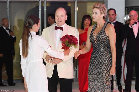 Princess Charlene Stunning Entrance To 70th Monaco Red Cross Ball With Husband Prince Albert Ii