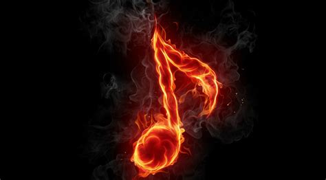 Music Note Fire Wallpaper 8344 Music Notes Drawing