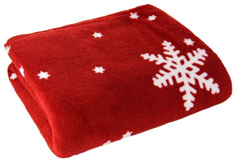Christmas Throw Blanket Festive Fleece Plush And Cosy Snowflake Nordic