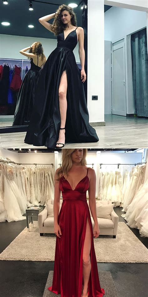 Sexy Wine Red V Neck Prom Dressempire Formal Gownevening Dress With