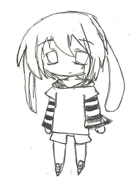 Chibi Bunny Not Colored By Gracetheartist On Deviantart