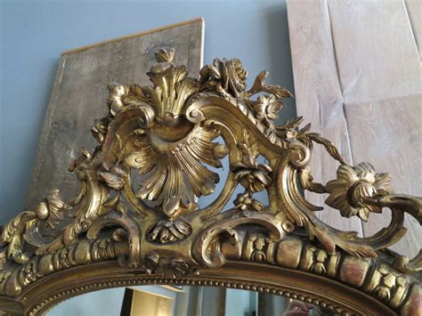 Large Antique French Gold Gilt Mirror At 1stdibs
