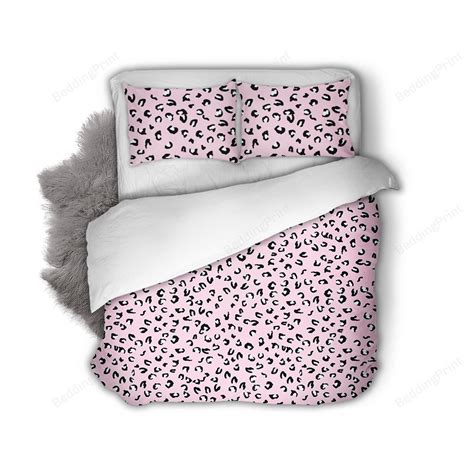 Pink Leopard Print Home Bed Sheets Duvet Cover Bedding Sets Homefavo