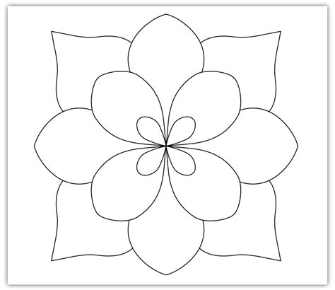 Free Printable Flower Quilt Block Pattern