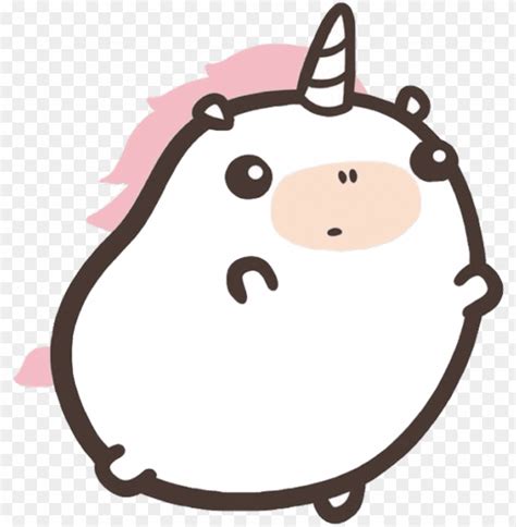 Kawaii Unicorn Cute Chubby Fat Horn Magic Magical Cute Cat Unicorn
