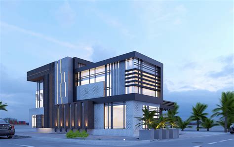 Modern Exterior Villa On Behance