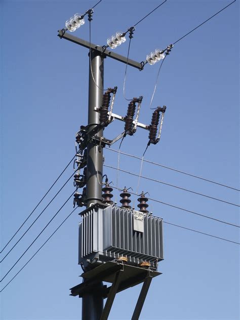 Pole Mounted Substations Transformer Platforms And Switchgear Wooden