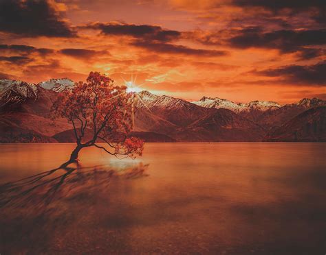 Sunset At Lake Wanaka Photograph By Kyle Barden Fine Art America