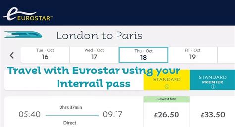 Los Trenes Eurostar Se Pueden Reservar Online Teniendo Pases Eurail