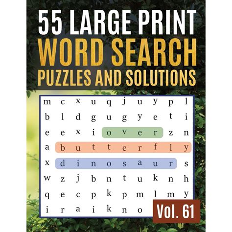 Find Words for Adults & Seniors: 55 Large Print Word Search Puzzles and