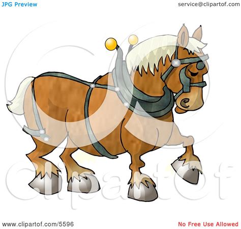 Belgian Heavy Draft Horse Clipart Illustration By Dennis Cox 5596