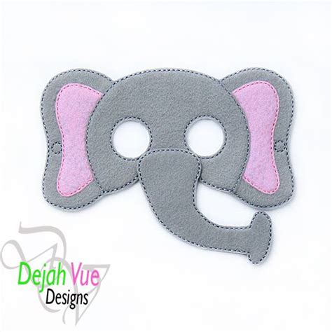 Elephant Mask Ith Embroidery Design Dejah Vue Designs Antifaz De