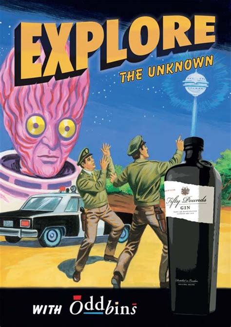 Explore The Unknown With Oddbins Fifty Pounds Gin Comic Book Cover