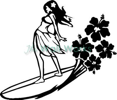 Surfer Girl Wall Sticker Vinyl Decal The Wall Works