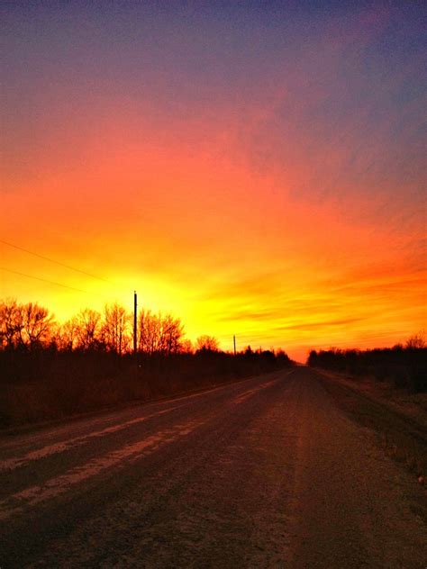 Country Road At Sunset Atomiesinfinity