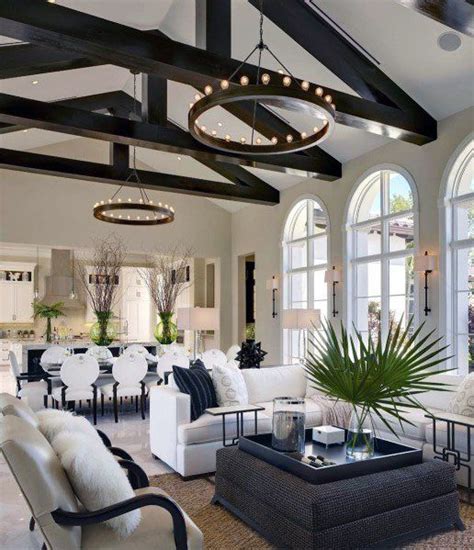 Interior Designs Living Room Black Wood Beams Vaulted Ceilings Ceiling