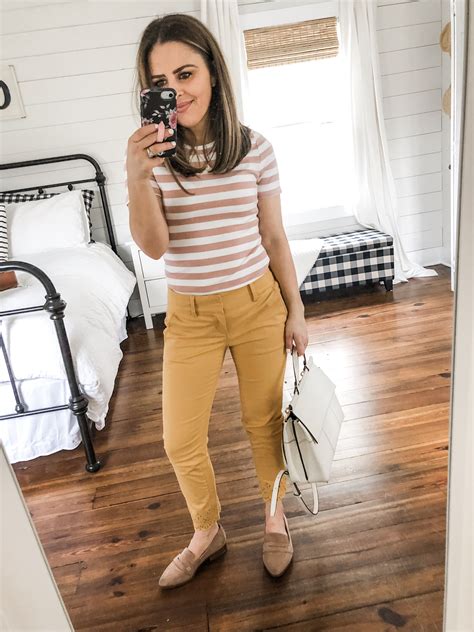 10 Ways To Style Mustard Pants Dress Cori Lynn Mustard Pants Mustard Pants Outfit Summer