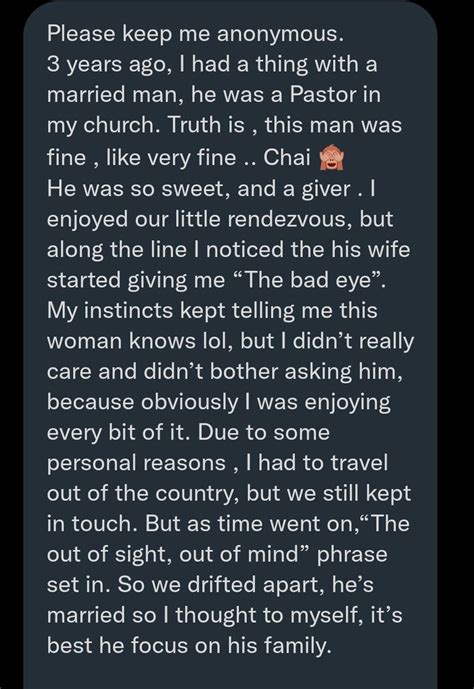 John Doe On Twitter 2 She Dated A Married Man Who Happened To Be Her Church Pastor Wife