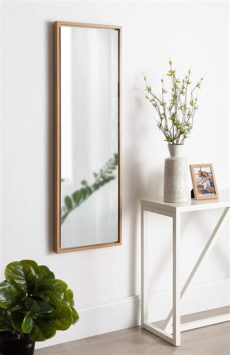 Maybe you would like to learn more about one of these? Kate And Laurel Evans Modern Framed Panel Wall Mirror 16 X 48 Natural Contemporary Simple Home ...
