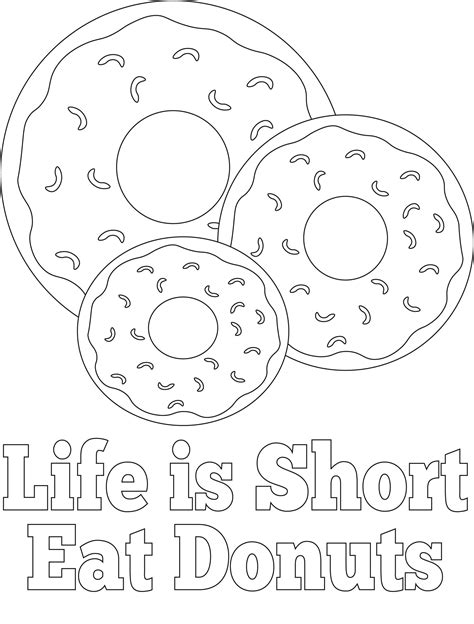 100% free coloring page of sprinkled donut. Donut Coloring Pages - Best Coloring Pages For Kids