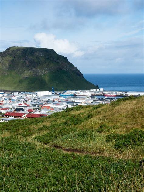 Heimaey Town And Harbor On Heimaey Island Westman Islands Iceland