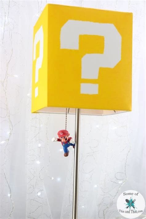 Diy Mario Lamp Nerdy Crafts Mario Crafts Mario Room Geek Decor