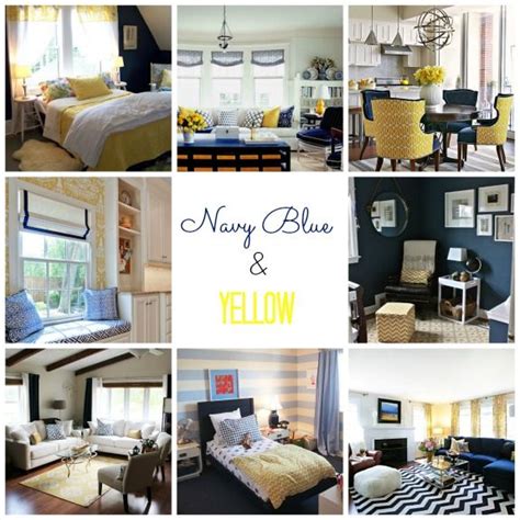 From curtains to rugs, navy accents will give your living room a modern touch. Decorating with Navy Blue | Blue and yellow living room ...