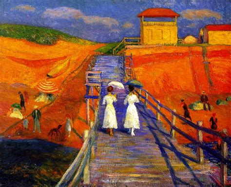 Cape Code Pier Painting William James Glackens Oil Paintings